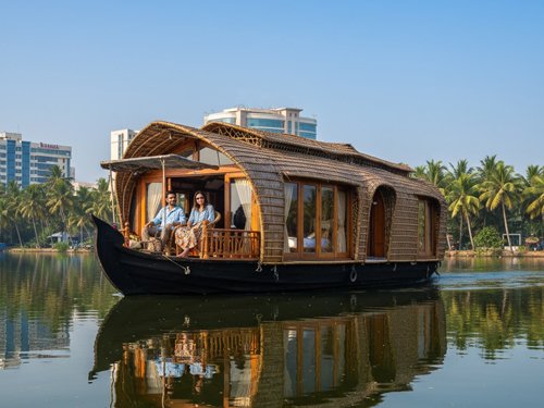 Couple Houseboat Private houseboat booked for honeymoon trip in Alleppey