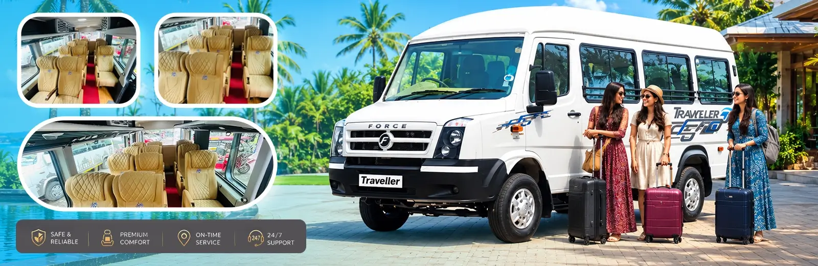 17 Seater Tempo Traveller in Kerala