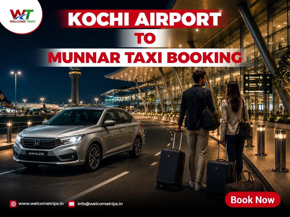 Kochi Airport to Munnar Taxi Booking
